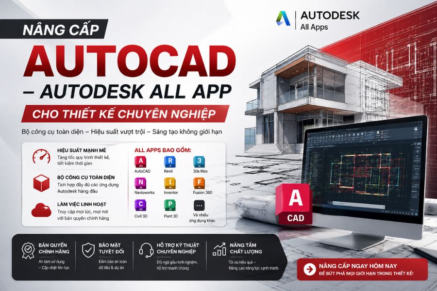 Nâng cấp AutoCAD – Autodesk All App cho thiết kế chuyên nghiệp