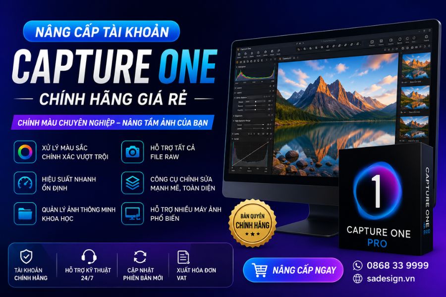 Nâng Cấp Capture One Chính Hãng - Bản Quyền Đầy Đủ Tính Năng