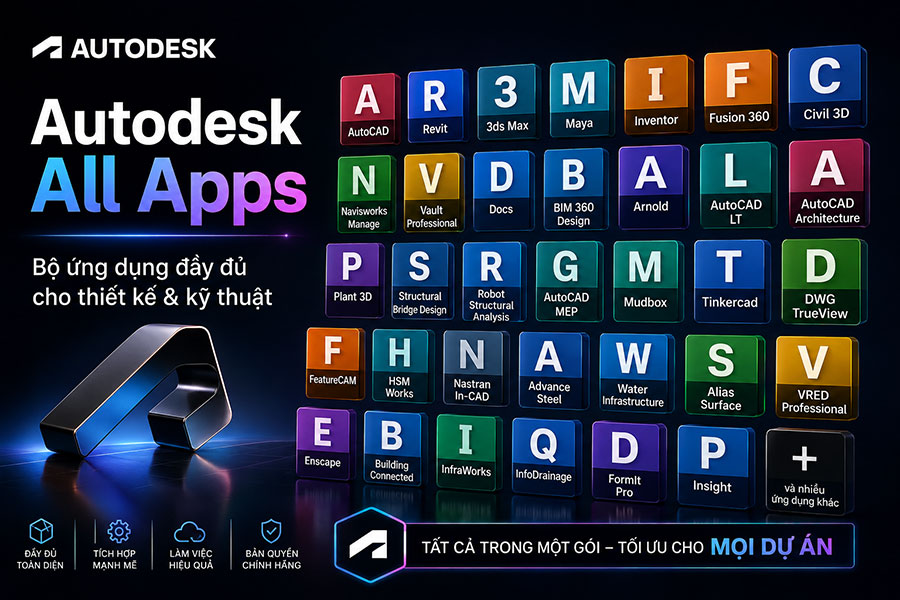 Nâng Cấp Autodesk All Apps Bản Quyền Chính Hãng - Giá Tốt