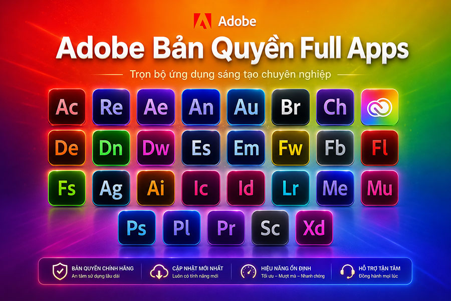 Adobe Photoshop Bản Quyền Chính Hãng - Creative Cloud Full App