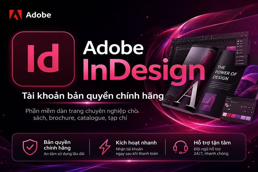 Tài Khoản Adobe InDesign Bản Quyền Chính Hãng