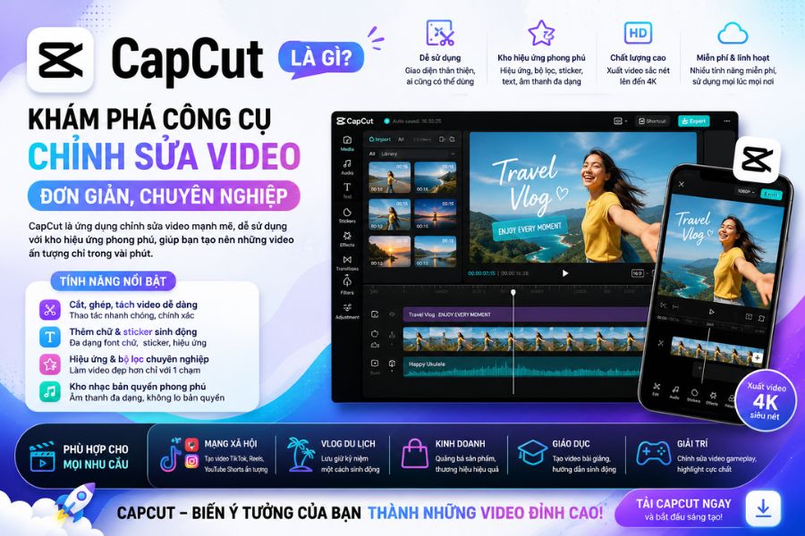 CapCut là gì? Khám phá công cụ chỉnh sửa video đơn giản, chuyên nghiệp