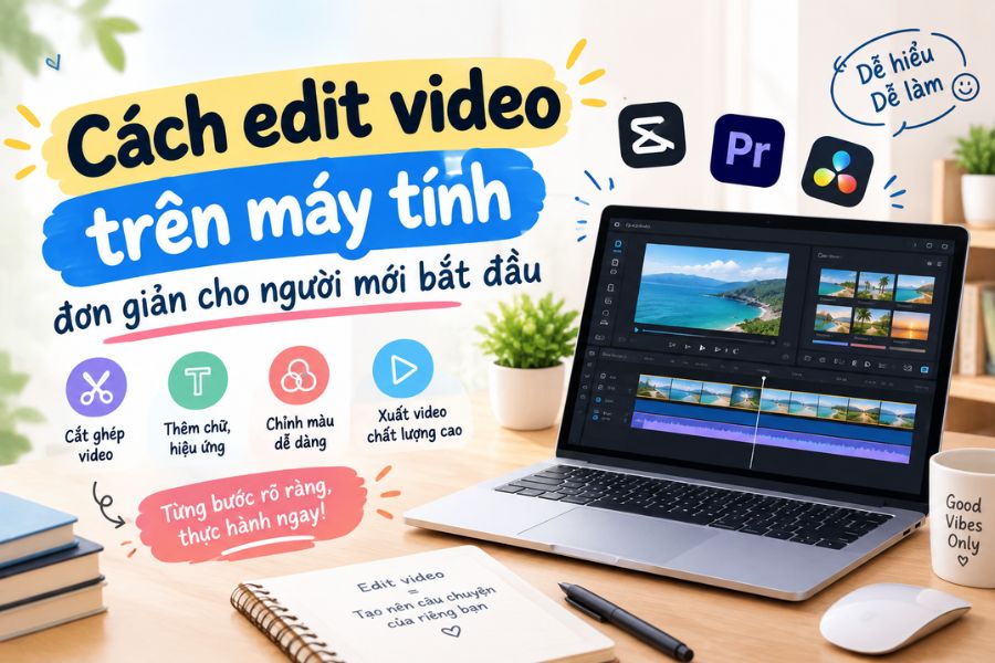 Cách edit video trên máy tính đơn giản cho người mới bắt đầu