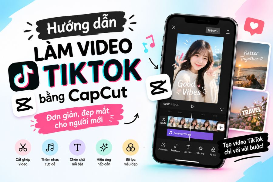 Hướng dẫn làm video TikTok bằng CapCut đơn giản, đẹp mắt cho người mới