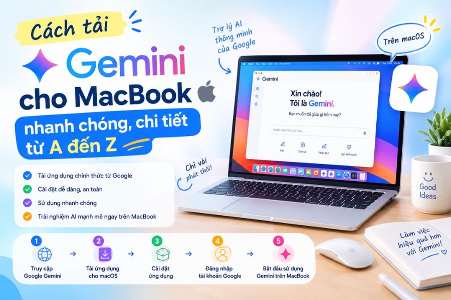 Cách tải Gemini cho MacBook nhanh chóng, chi tiết từ A đến Z