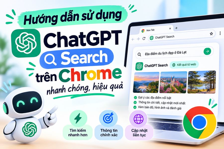 Hướng dẫn sử dụng ChatGPT Search trên Chrome nhanh chóng, hiệu quả