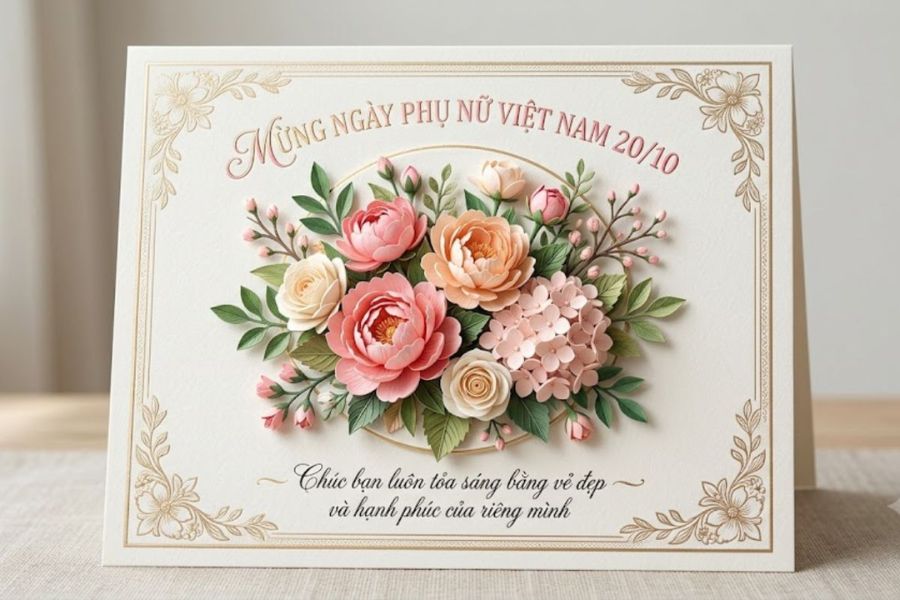 Hướng dẫn cách tạo thiệp cá nhân hóa bằng Gemini đẹp, độc đáo cho ngày 20/10