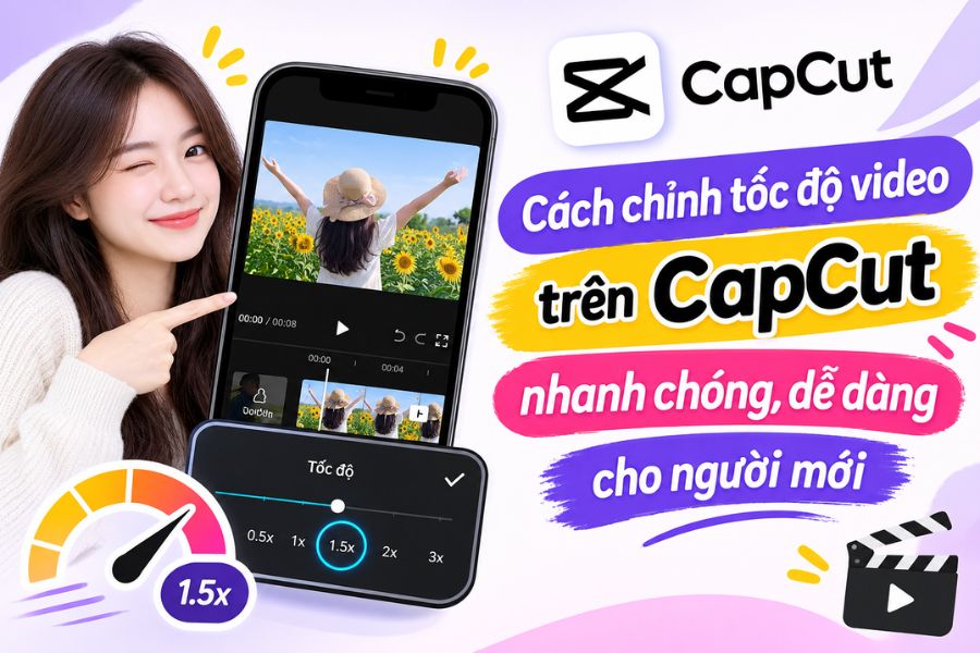 Cách chỉnh tốc độ video trên CapCut nhanh chóng, dễ dàng cho người mới