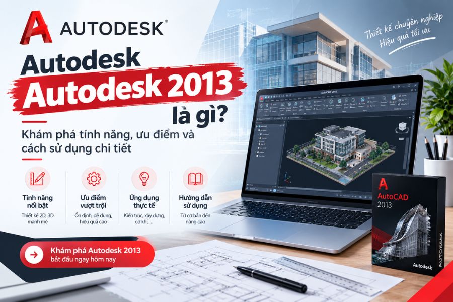 Autodesk 2013 là gì? Khám phá tính năng, ưu điểm và cách sử dụng chi tiết
