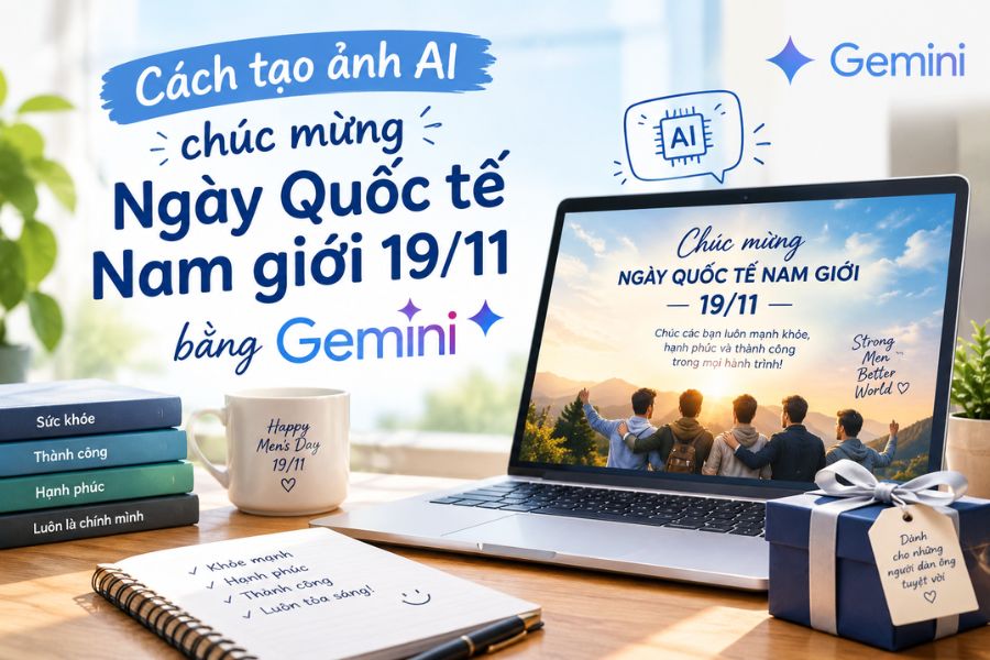 Cách tạo ảnh AI chúc mừng Ngày Quốc tế Nam giới 19/11 bằng Gemini